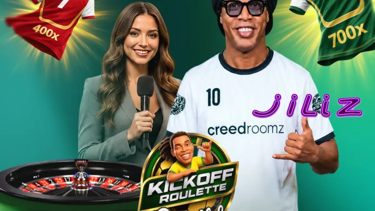 Isang visual na representasyon ng Kickoff Roulette Ronaldinho sa isang virtual studio.