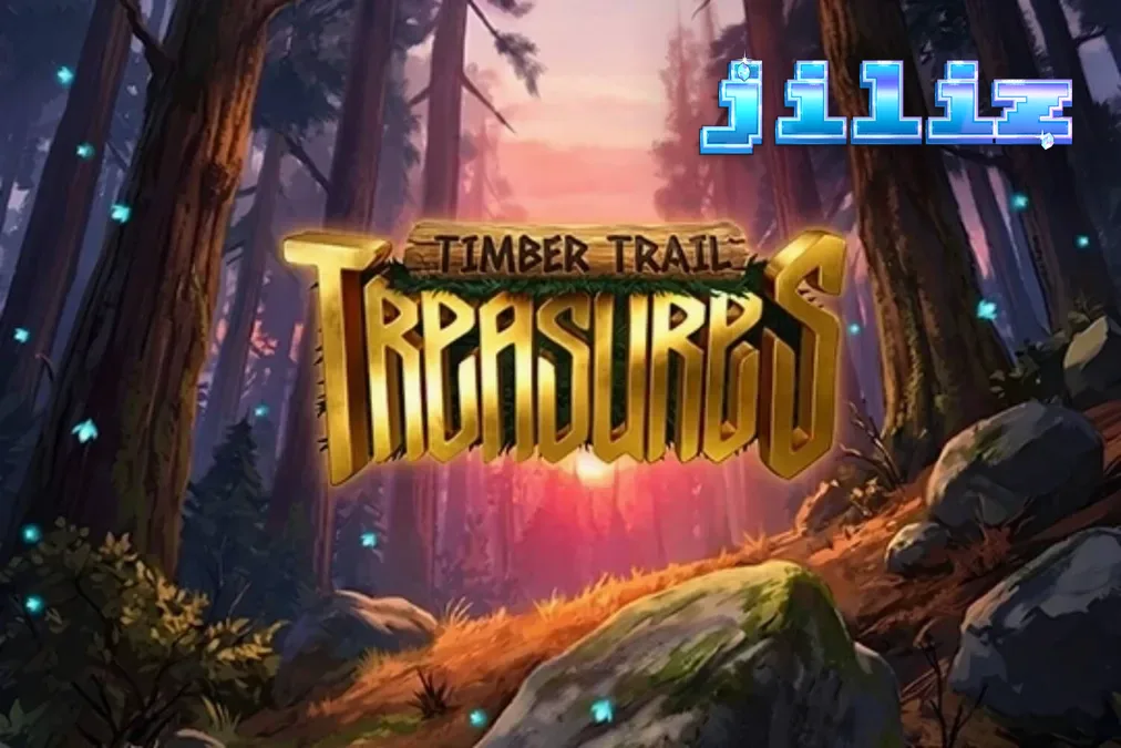 Isang masiglang visual ng Timber Trail Treasures slot na nagpapakita ng kagubatan at mga simbolo ng hayop.